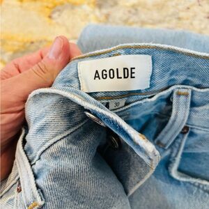 Agolde NEW Women's Light Blue Straight Leg Jeans